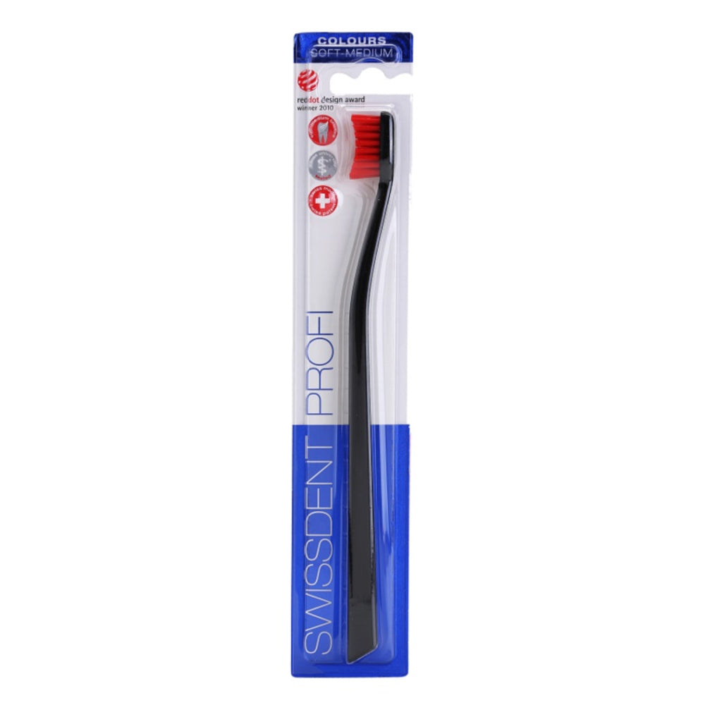 Swissdent Profi Colours Single Black/Red ProfiColoursSingle manual toothbrushes